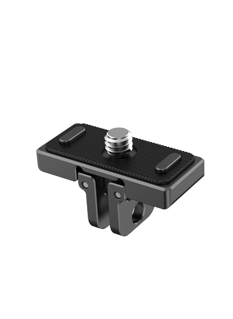Action Camera Mount Adapter for Insta360 x4 Quick Release Foldable Extension Adapter Base with 1/4" Screw Converter(Aluminum Alloy)