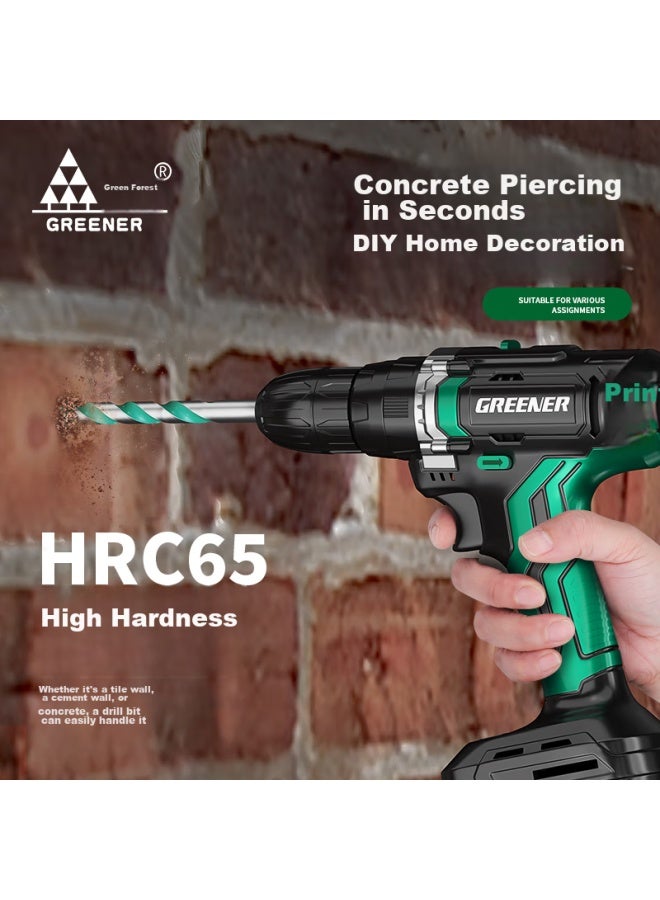 GREENER Lülin Ceramic Tile Drill Bit, Concrete Cement Marble Impact Drill Bit, Electric Hand Drill Alloy Ba Drill, 2 Pieces Each Of 6+8mm - Image 2