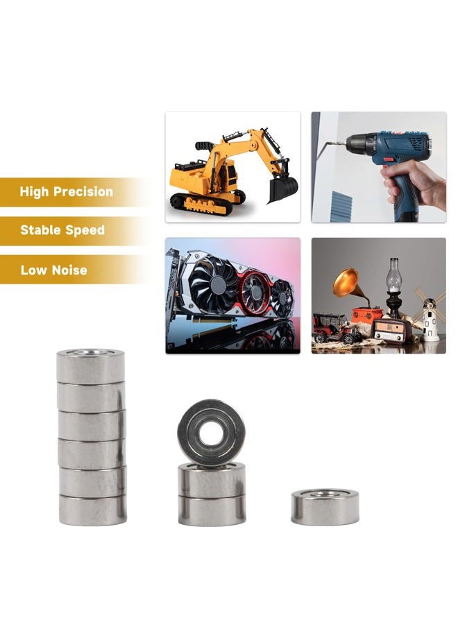 CNBTR 2x6x2.5mm Bearing Steel Mini Groove Ball Bearings Sliding Wheels DIY Industry MR62ZZ Pack of 10 - Image 2