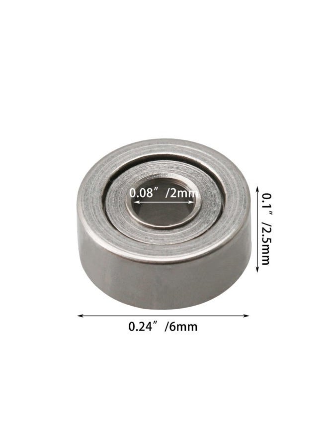CNBTR 2x6x2.5mm Bearing Steel Mini Groove Ball Bearings Sliding Wheels DIY Industry MR62ZZ Pack of 10 - Image 4