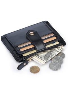 KASTWAVE Fashion Men Women Wallet Money Clip Credit Card Holder ID Business Faux Leather Purse leather designer i clip wallet durable stylish wallet for chain Black  - Image 2