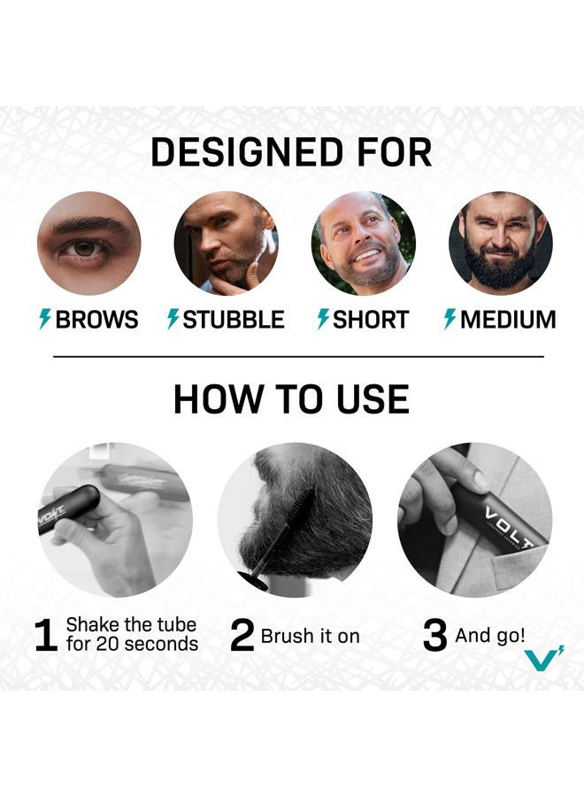 VOLT Grooming Instant Beard Color ECO 2 Pack Refill - Smudge and Water Resistant Quick Drying Brush on Color for Beards, Mustaches, and Eyebrows, Sand (Blonde) - Image 3