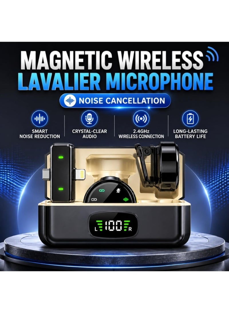 LIMOS Wireless Lavalier Microphone for iPhone -2 Wireless Mics with Charging Case & Digital Display, Lightning Receiver, Noise Reduction, Plug & Play for Vlogging, YouTube, Interviews & Live Streaming - Image 5
