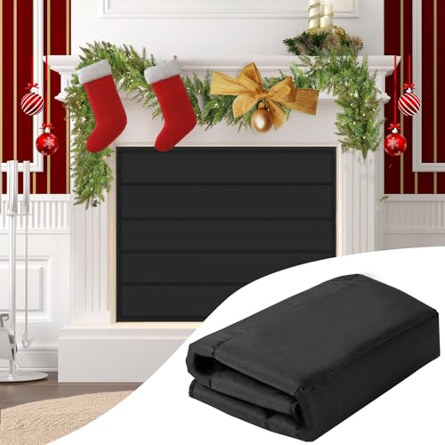 UQM Fireplace Cover, Magnetic Fireplace Blocker Blanket Stops Heat Loss, Indoor Fireplace Draft Stopper Save Energy, Magnetic Fireplace Draft Cover for Iron Fireplace Frame (39"x36") - Image 1