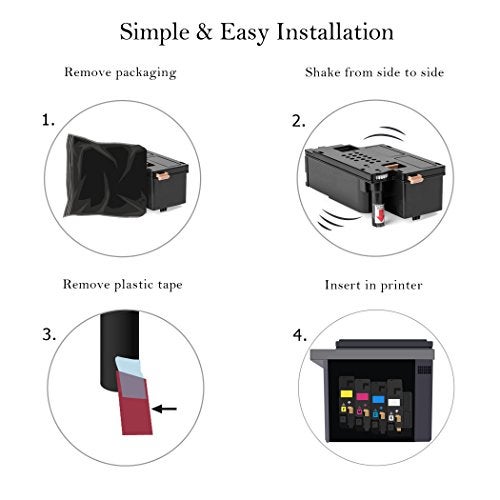 Cartlee Compatible Toner Cartridges Replacement for Dell E525W E525DW 525W 525DW 525 DPV4T H3M8P Color High Yield Laser Printers Ink (2 Black) - Image 5