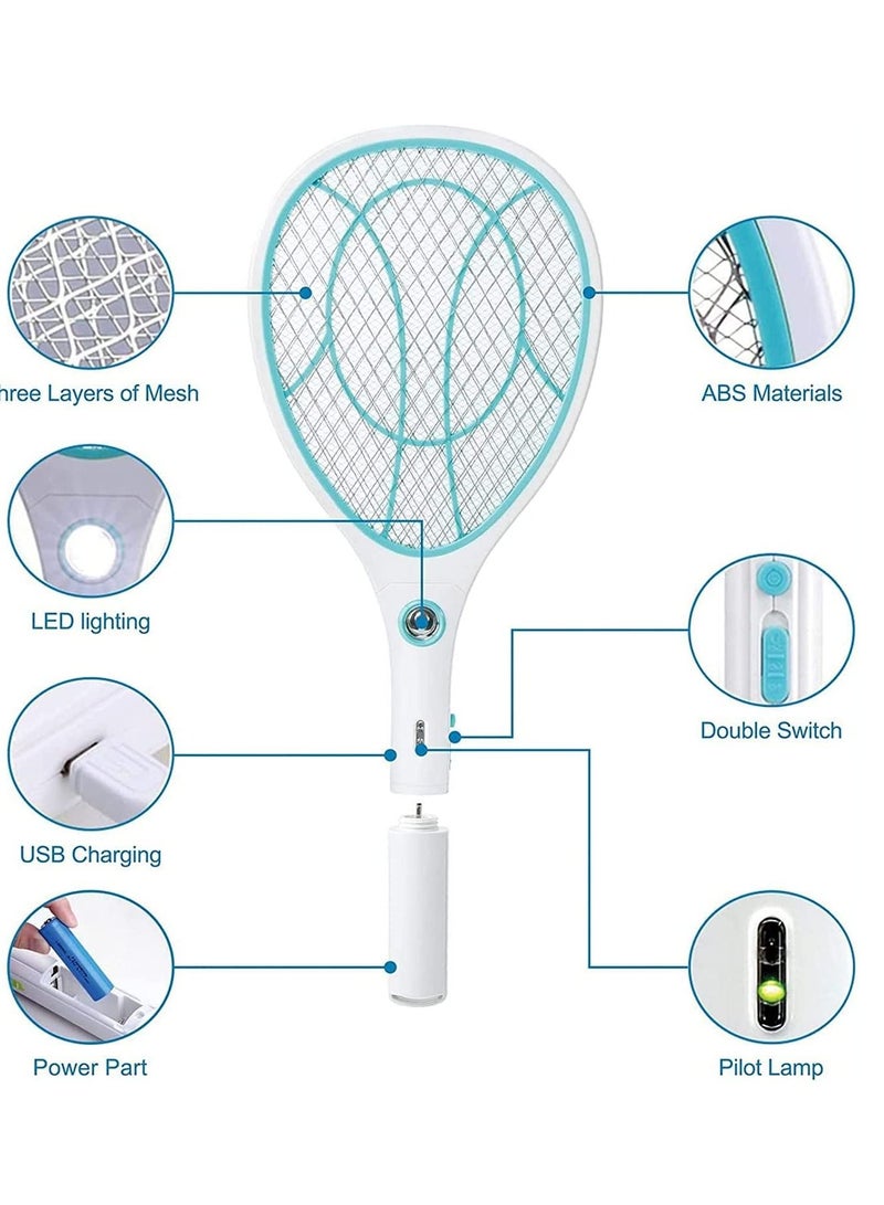 وامبوري مضرب البعوض الكهربائي من WAMBORY  منشة البعوض الكهربائية مع إضاءة - Image 2