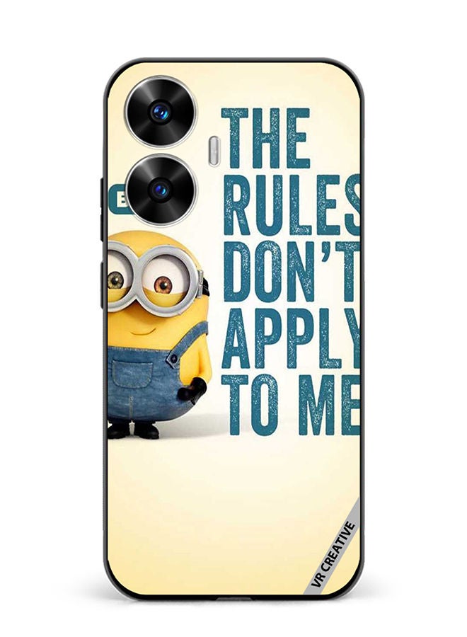 VR CREATIVE Protective Case Cover For Realme C55 The Rules Don't Apply For Me Design Multicolour - Image 1