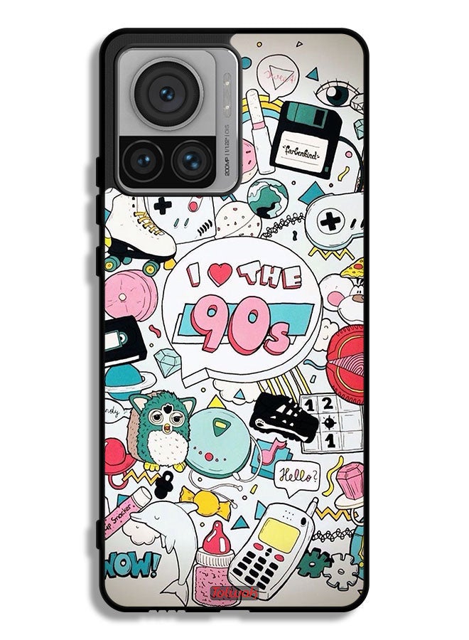 Tolwak Motorola Edge 30 Ultra Protective Case Cover I Love The 90s - Image 1