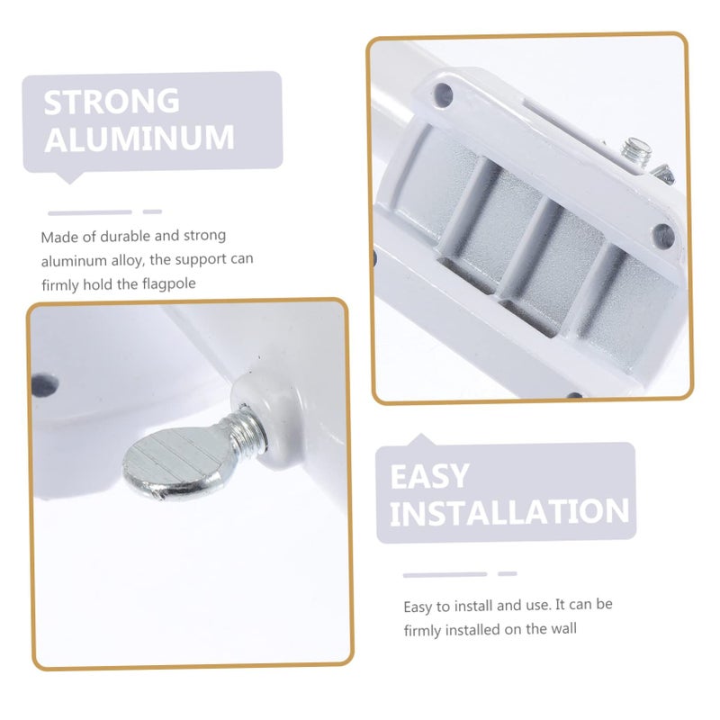 Heavy Duty Adjustable Wall Mounted Flag Pole Holder Bracket Metal for Outdoor Garden Use - Image 3