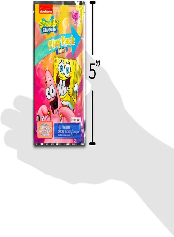 سبونج بوب سكوير بانتس مجموعة هدايا حفلات سبونج بوب سكوير بانتس المصغرة (٨ قطع) - تتضمن ٨ عبوات لعب مع كتب تلوين صغيرة، وملصقات، وأكياس هدايا | مستلزمات وديكورات حفلات عيد ميلاد سبونج بوب - Image 3