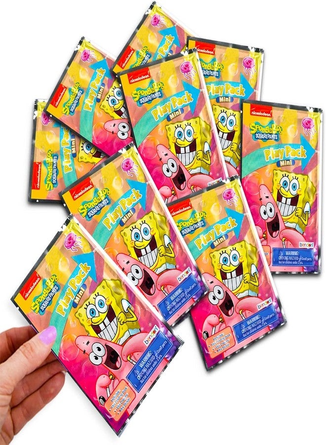 سبونج بوب سكوير بانتس مجموعة هدايا حفلات سبونج بوب سكوير بانتس المصغرة (٨ قطع) - تتضمن ٨ عبوات لعب مع كتب تلوين صغيرة، وملصقات، وأكياس هدايا | مستلزمات وديكورات حفلات عيد ميلاد سبونج بوب - Image 5