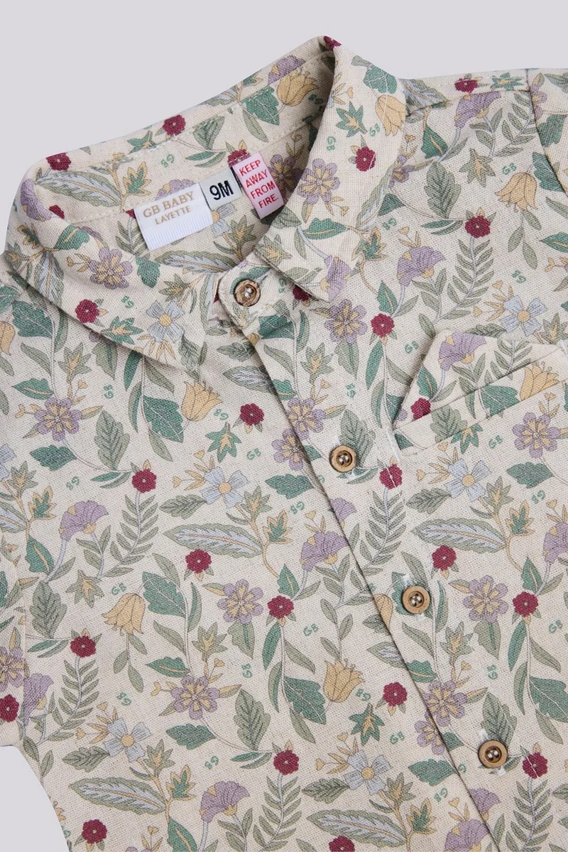 Layette Bg Store Baby Boy Patterned Shirt