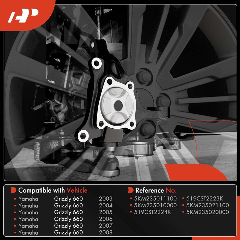 A-Premium Front Suspension Steering Knuckles for Yamaha Grizzly 660 - Image 2