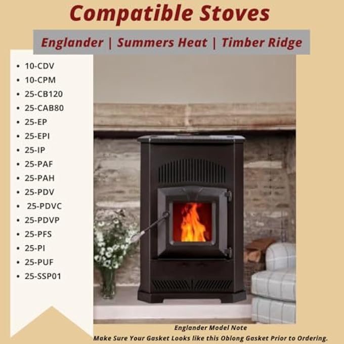 REPLACEMENT ENGLANDER COMBUSTION EXHAUST MOTOR HOUSING TO STOVE GASKET PU-CBG - Image 2