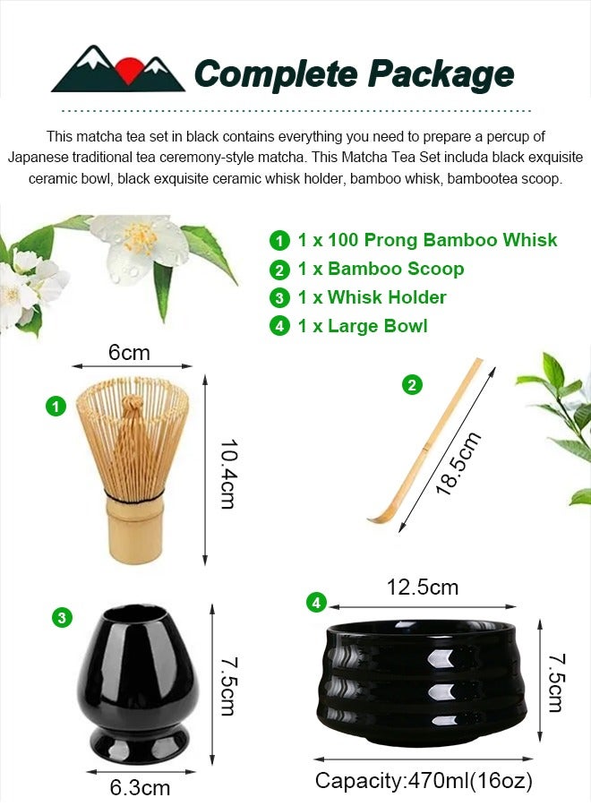 أبيكس مجموعة أدوات شاي ماتشا اليابانية تتضمن أداة خفق الماتشا مع حامل وملعقة تقليدية ووعاء خفق الماتشا من السيراميك مصنوعة يدويا لمراسم الماتشا التقليدية لحفلات الشاي اليابانية من تراسل، - Image 3