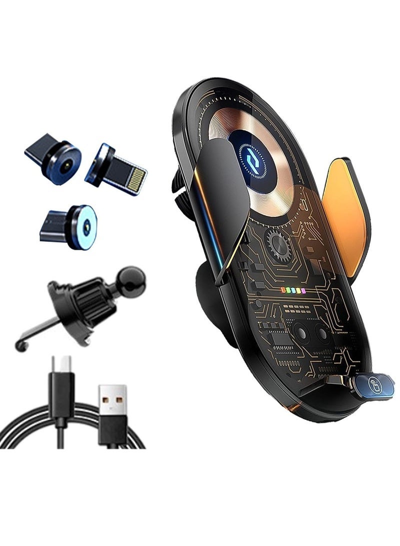 Gravity Wireless Charging Bracket - Wireless Air Vent Magnet Accessories - Electric Phone Holder, Magnetic Fast Charging Mobile Phone Bracket Car For Most Car For Women Men - Image 5