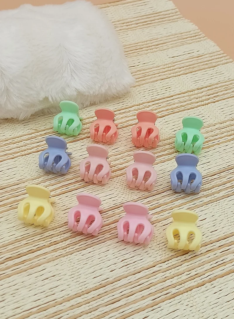 انجيلكا 8-Piece Women's Colorful Mini Latch Buckle Set