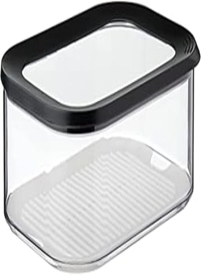 Mepal – Cheese box for fridge Modula black - 2000 ml storage box with lid for cheese chunks and slices in the fridge – Airtight cheese container – Kitchen storage & fridge organizer