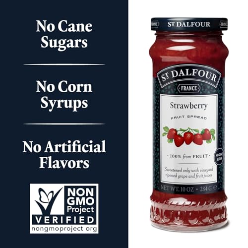 St.Dalfour St. Dalfour Strawberry Fruit Spread - 10oz - 100% from Fruit, No Artificial Ingredients, Non-GMO, No Cane Sugars, All Natural, Made in France - Image 2