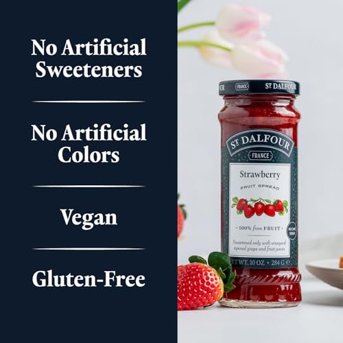 St.Dalfour St. Dalfour Strawberry Fruit Spread - 10oz - 100% from Fruit, No Artificial Ingredients, Non-GMO, No Cane Sugars, All Natural, Made in France - Image 3
