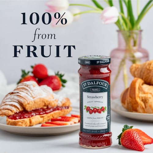 St.Dalfour St. Dalfour Strawberry Fruit Spread - 10oz - 100% from Fruit, No Artificial Ingredients, Non-GMO, No Cane Sugars, All Natural, Made in France - Image 4