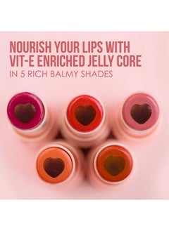 Blue Heaven Jelly & Butter Moisturising Lip Balm Hydrating Tinted Lip Balm With Jojoba Oil Shea Butter & Vitamin E For Dry & Chapped Lips Light Red 3.2Gm  - Image 4