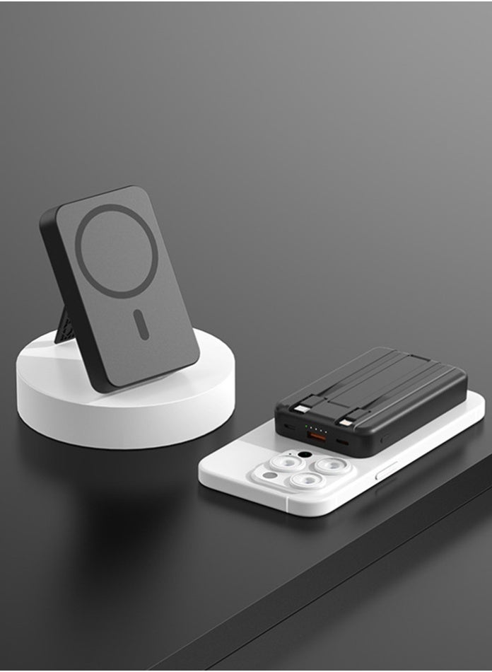 Magnetic Wireless Power Bank 15W Wireless & 22.5W Super Fast Charging | 10000mAh Portable Charger | Type-C & USB Output | Compatible iPhone, Samsung & More - Image 2