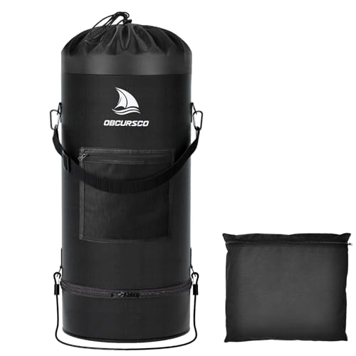 Obcursco Boat Trash Can,100% Leakproof 900D Portable Garbage Bag Pontoon Fishing Boat Accessories Marine RV or Camping 9-12 Gallon Capacity - Image 1