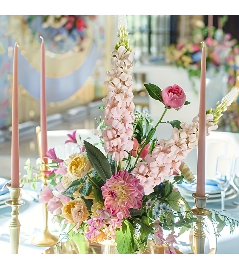 12pcs Yellow Hyacinth Bohemian Style Faux Delphinium Flower Set With Long Stemmed Tassel Flowers For Indoor Outdoor Home Decor Wedding Valentine Day Decoration - Image 2