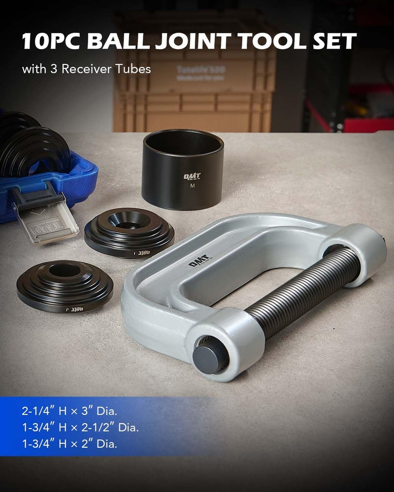 Orion Motor Tech Heavy Duty Ball Joint Press & U Joint Removal Tool Kit with 4x4 Adapters, for Most 2WD and 4WD Cars and Light Trucks - Image 2