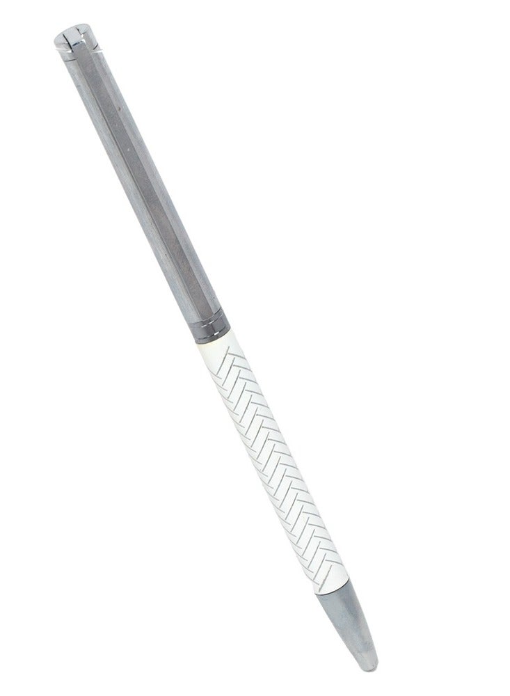 RS slim pen with white and silver crystal clip - Image 1