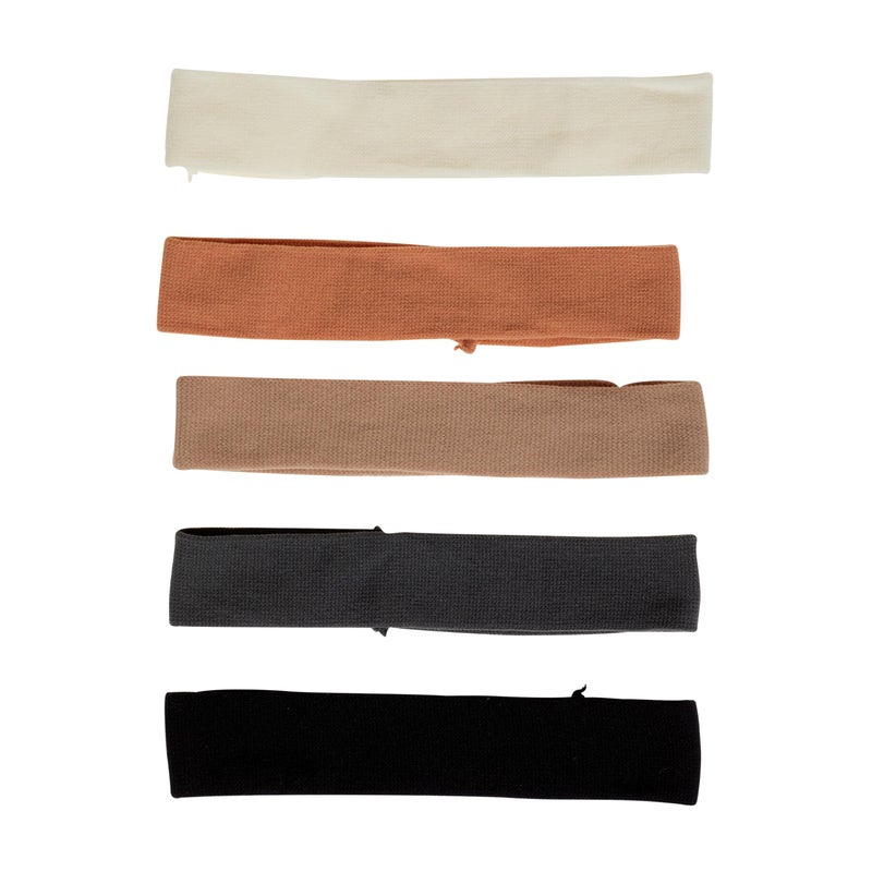 Goody Basic Head Wraps - 6 Ct, Neutral Tones, Damage-Free Soft Hold, Stretchy Head Wraps for Women & Men, Secure Grip Bandeau Headwear, All Hair Types - Image 3