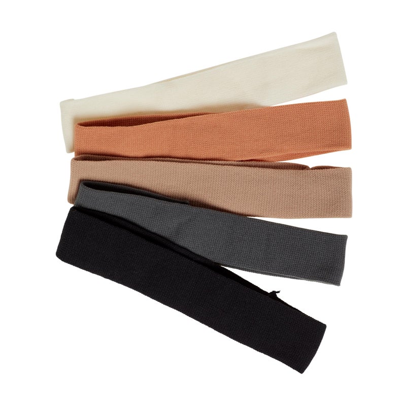 Goody Basic Head Wraps - 6 Ct, Neutral Tones, Damage-Free Soft Hold, Stretchy Head Wraps for Women & Men, Secure Grip Bandeau Headwear, All Hair Types - Image 4