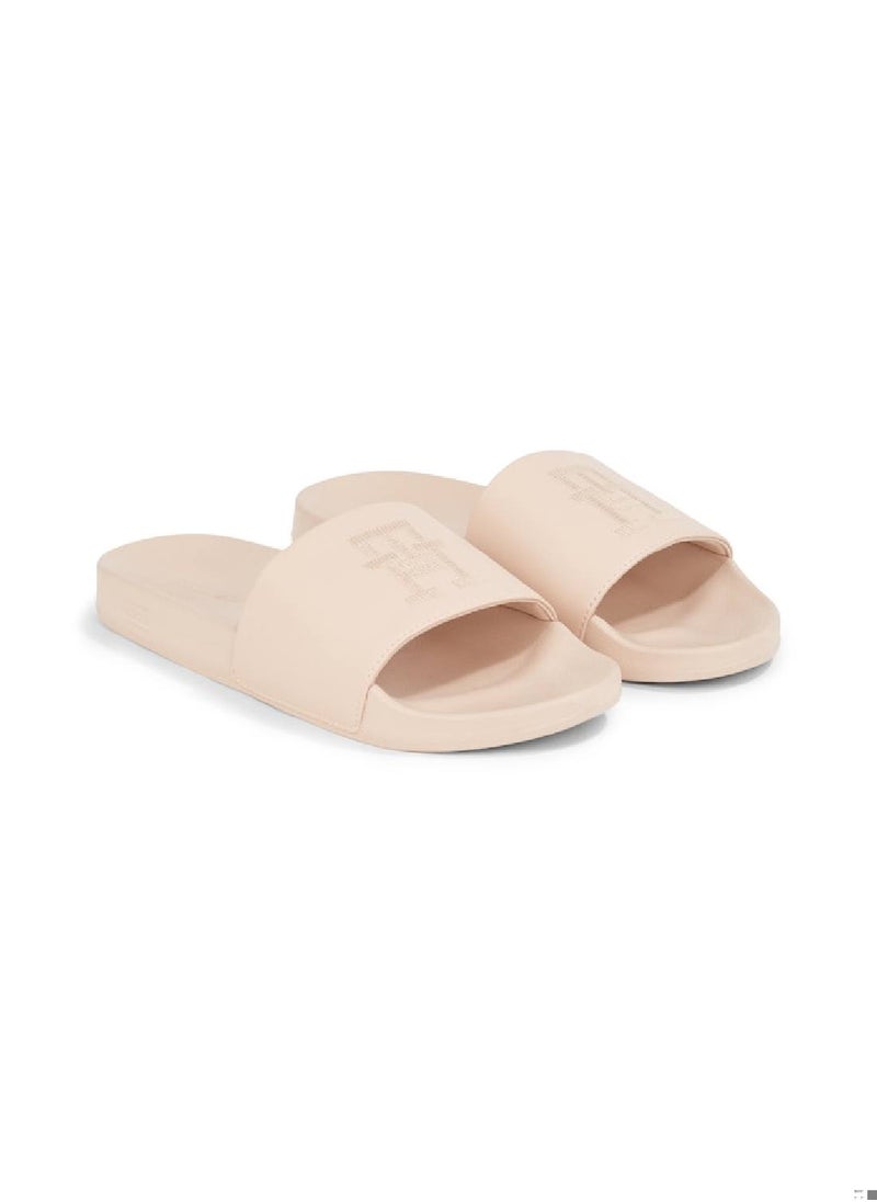 Women's Embroidered Logo Slides - Faux Leather, Pink - pzsku/ZC820CA24E362E9568F83Z/45/_/1738742081/b6566d84-0f35-4d92-bbd4-e8aa5c9e6c6c