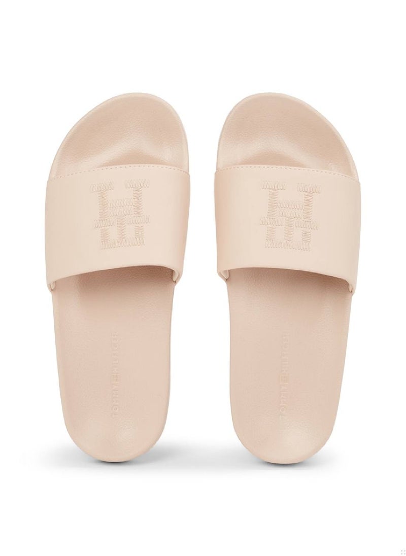 Women's Embroidered Logo Slides - Faux Leather, Pink - pzsku/ZC820CA24E362E9568F83Z/45/_/1738742086/3e9a1c08-7bba-42cb-8f92-facb53db1139