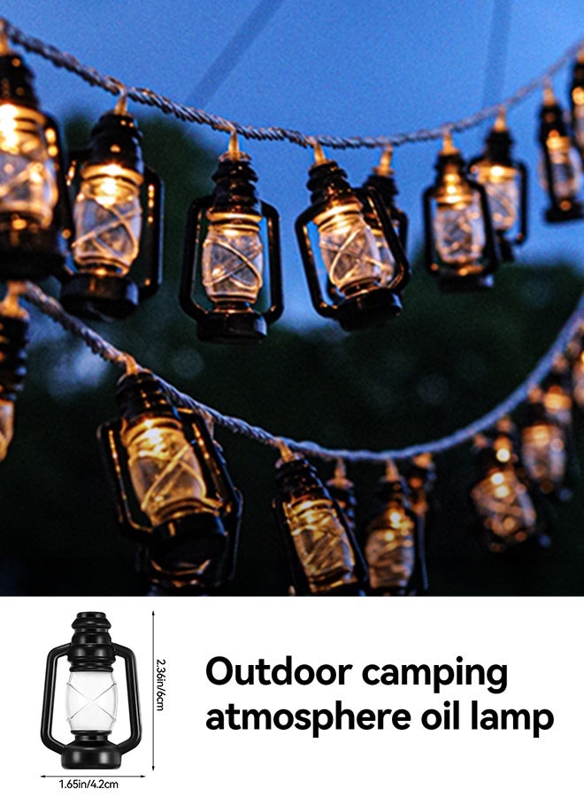 Tersely 3M/9.8FT 20 LEDS Diwali Ramadan String Light Outdoor Battery Powered Lantern Kerosene String Lights Waterproof for Eid Mubarak Christmas Halloween Wedding Patio Garden Party Decoration - Image 2