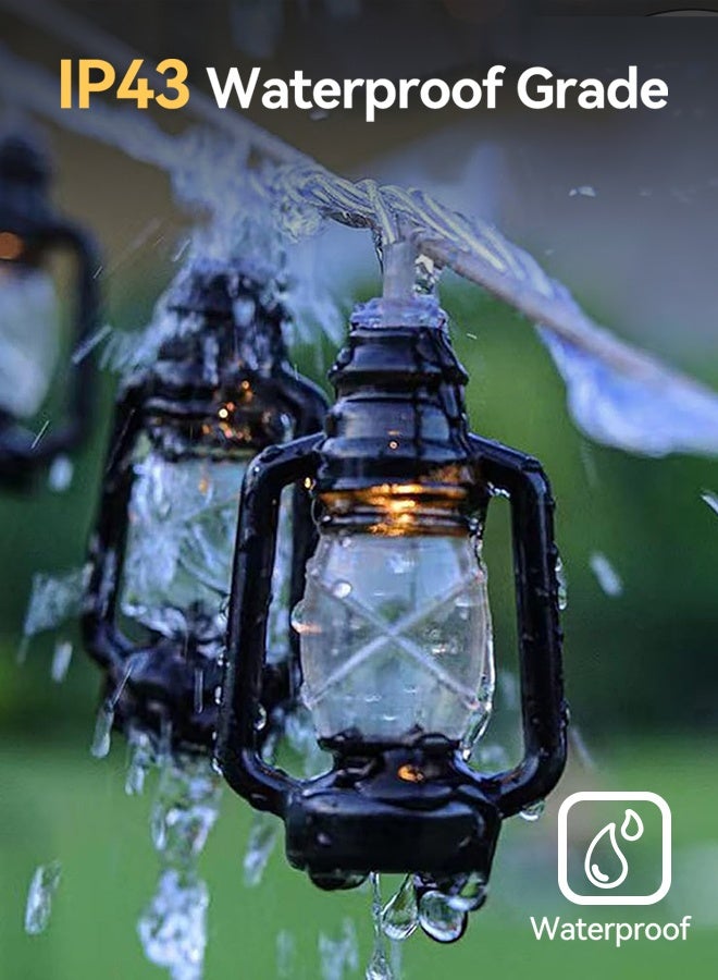 Tersely 3M/9.8FT 20 LEDS Diwali Ramadan String Light Outdoor Battery Powered Lantern Kerosene String Lights Waterproof for Eid Mubarak Christmas Halloween Wedding Patio Garden Party Decoration - Image 4
