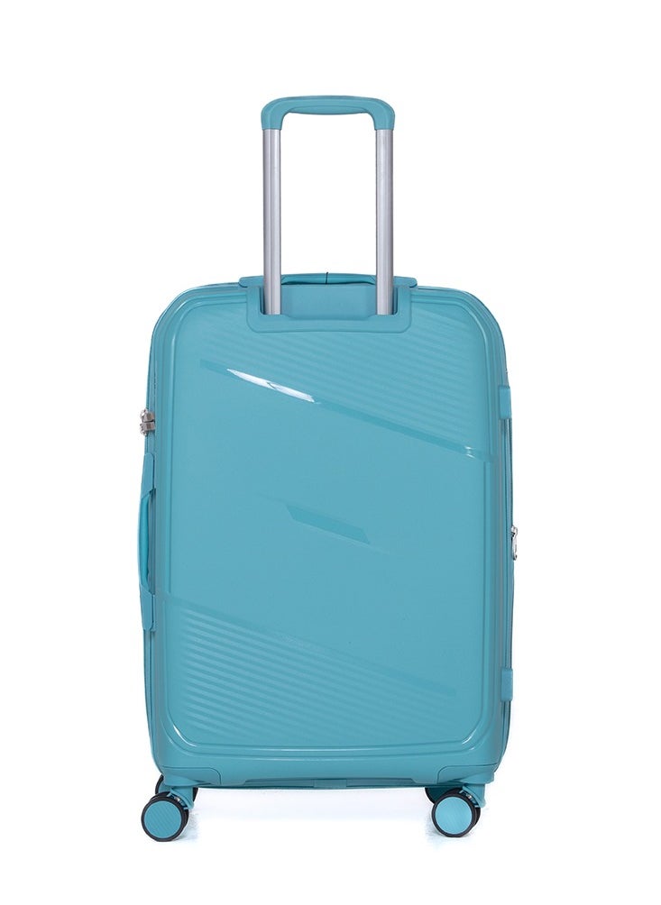 H.T H.T Luggage Bag Set of 3 Pcs, Hard Case Polypropylene (PP) Material, Matching Color Suitcase, 8x360 Degree Spinner Wheels, Expandable Trolley, Telescopic Handle, TSA Lock, SKU HT13405 - Macaron Blue  - Image 3