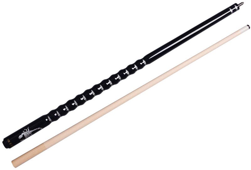 AB Earth 58" Pool Cue/Pool Stick Ergonomic Design Hardwood Canadian Maple 13mm Tip 18-21oz Billiard Cue B1SN, Black 18oz - Image 2