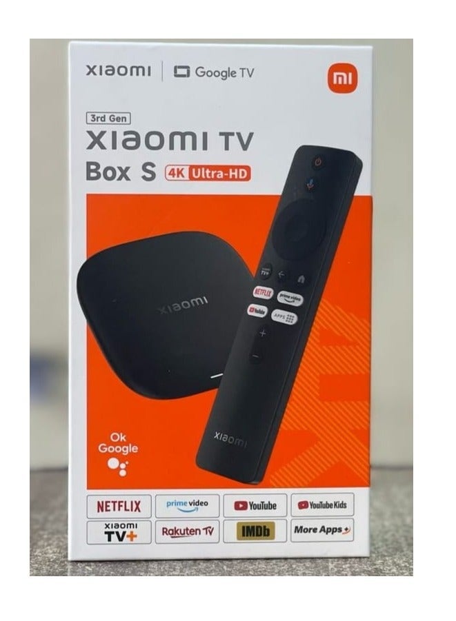 Mi Home Smart TV Box S (3rd Generation) with 4K Ultra HD Streaming – Android TV Media Player with HDR10 Support, Voice Remote Control, Google Assistant Integration, HDMI 2.0, Access to Netflix, YouTube & More – Transform Any TV into a Smart Entertainment Hub - Image 1