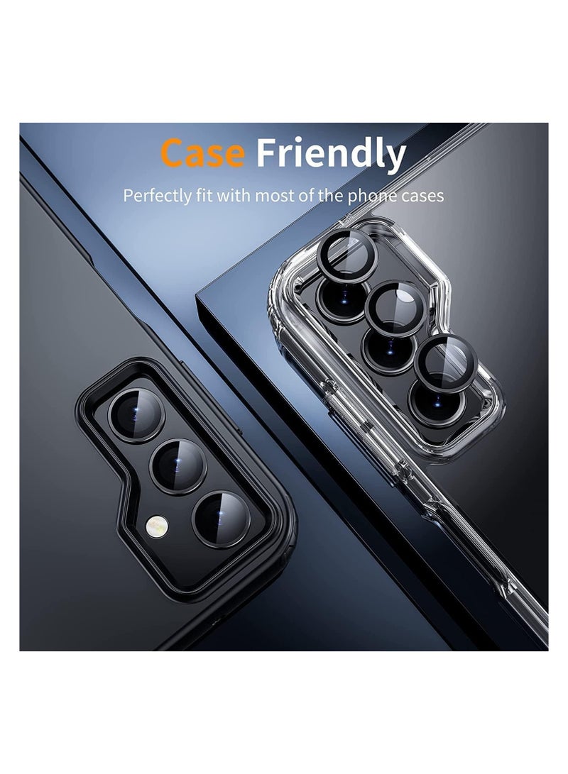 واقي عدسة الكاميرا لموبايل سامسونج جالاكسي A35 / A55، غطاء حماية للكاميرا من الزجاج المقوى بدرجة صلابة 9، حلقة معدنية فردية لموبايل سامسونج جالاكسي A35 / A55 - Image 4
