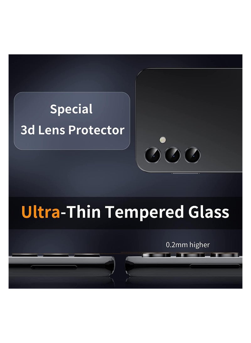 واقي عدسة الكاميرا لموبايل سامسونج جالاكسي A35 / A55، غطاء حماية للكاميرا من الزجاج المقوى بدرجة صلابة 9، حلقة معدنية فردية لموبايل سامسونج جالاكسي A35 / A55 - Image 5