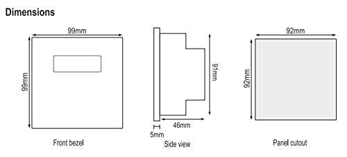 Selec Make Digital ammeter with LED display [MA302] (Pack of 1) - Image 2