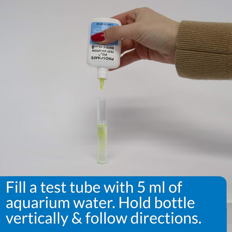 ايه بي آي مجموعة اختبار الفوسفات API Phosphate Test Kit، لاختبار مياه الأحواض المائية العذبة والمالحة، سعة العبوة: 64 أونصة - Image 3
