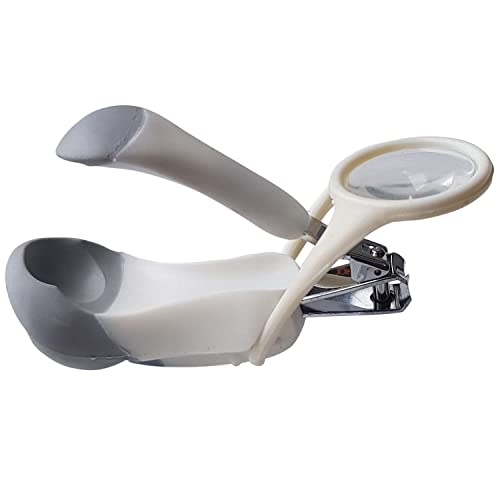 JUNIOR JOE Baby Nail Clipper with Magnifier Glass (Grey) - Image 1