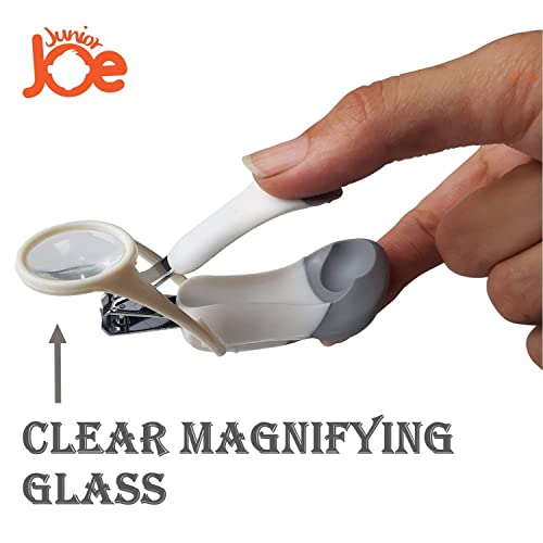 JUNIOR JOE Baby Nail Clipper with Magnifier Glass (Grey) - Image 5