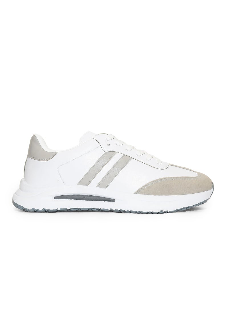 Desert Men's Stylish Casual Lace-up Leather Sneakers - Image 1