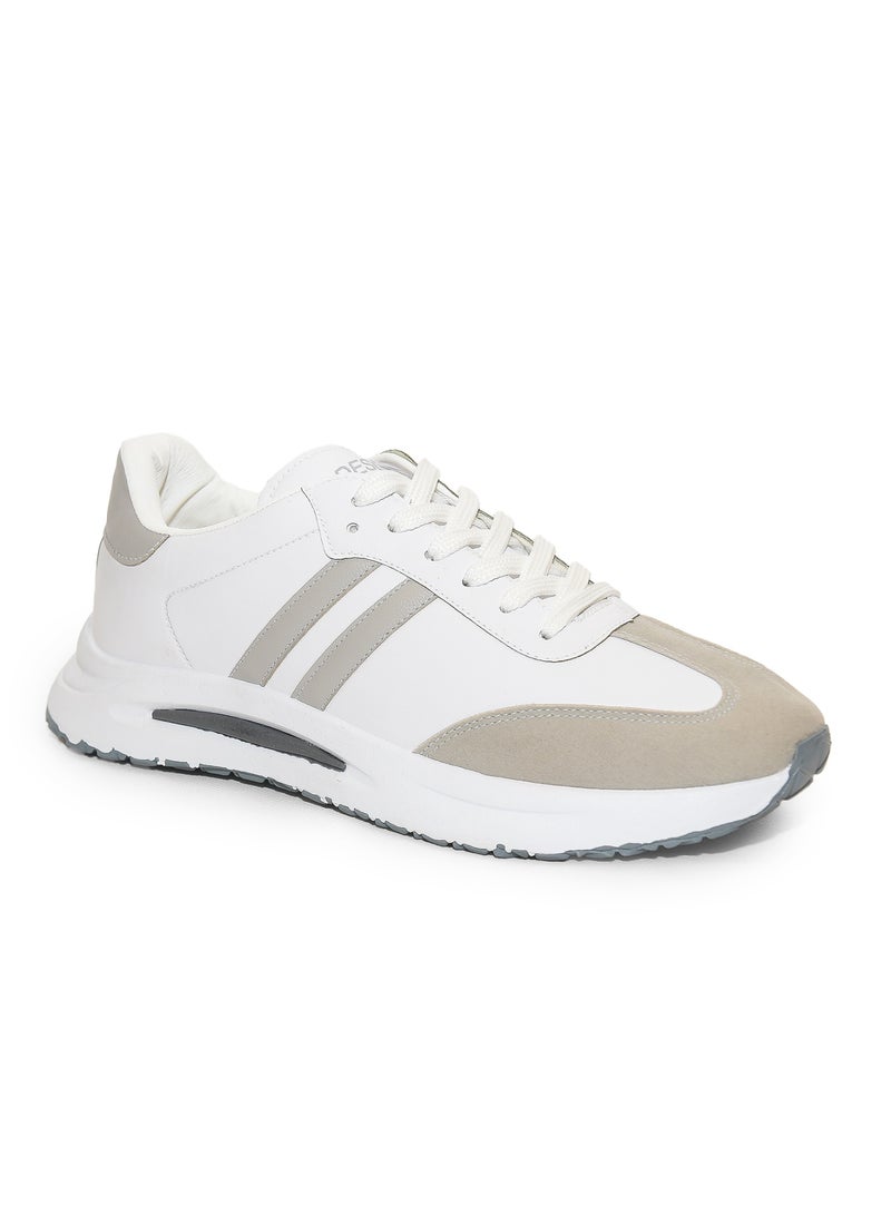 Desert Men's Stylish Casual Lace-up Leather Sneakers - Image 2