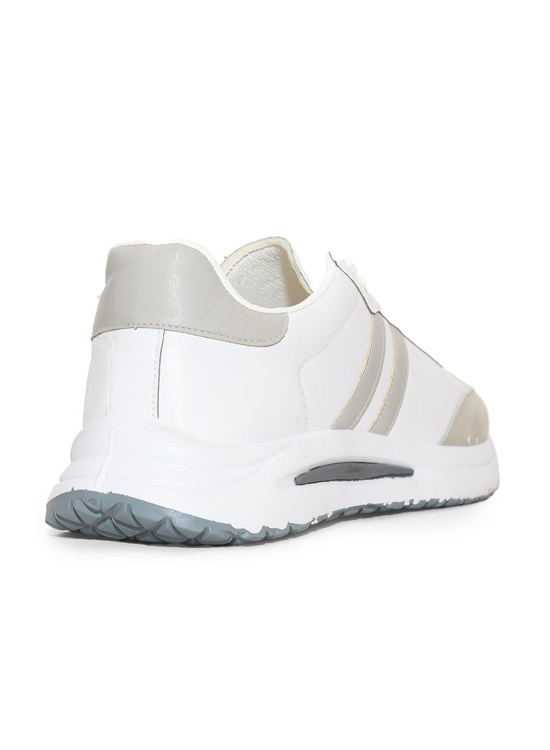 Desert Men's Stylish Casual Lace-up Leather Sneakers - Image 4