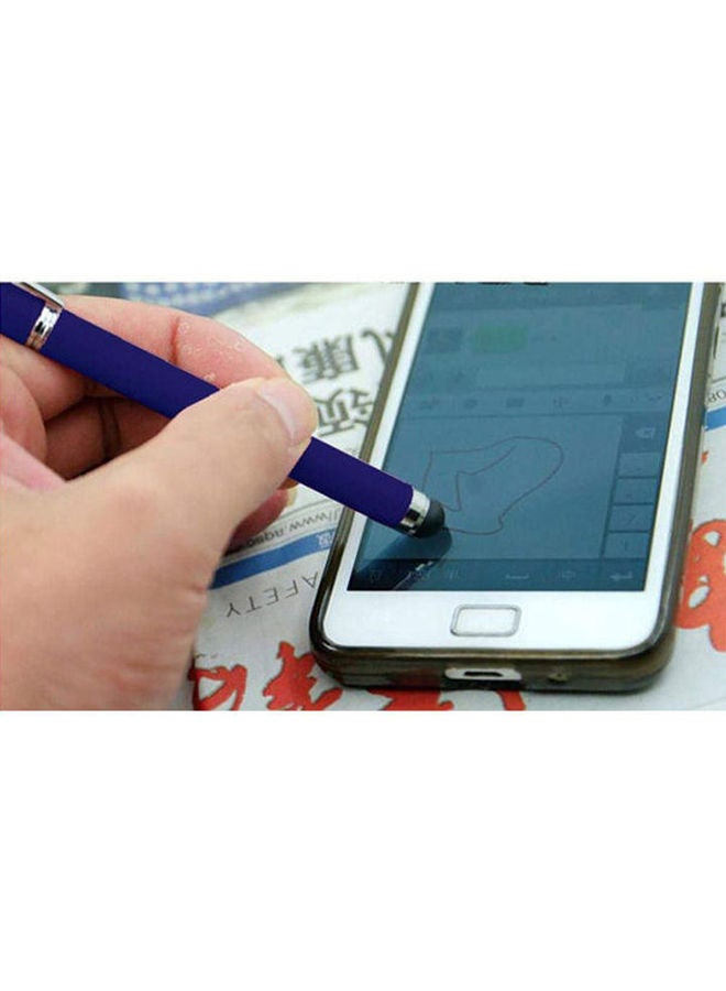 NIBEMINENT 2 In 1 Ball Point Capacitive Screen Stylus Touch Pen With Cover Blue  - Image 2